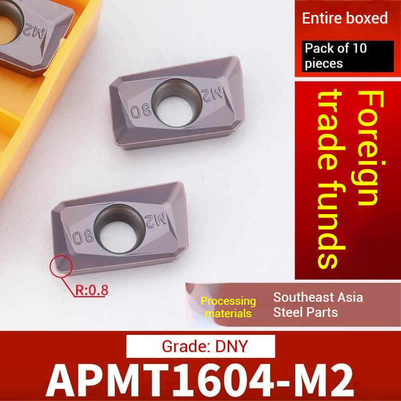 1026-CNC milling inserts APMT1135 carbide 1604 milling inserts fast feed R0.8 coated rough milling cutter grains Shandong Denso Pricision Tools Co.,Ltd.